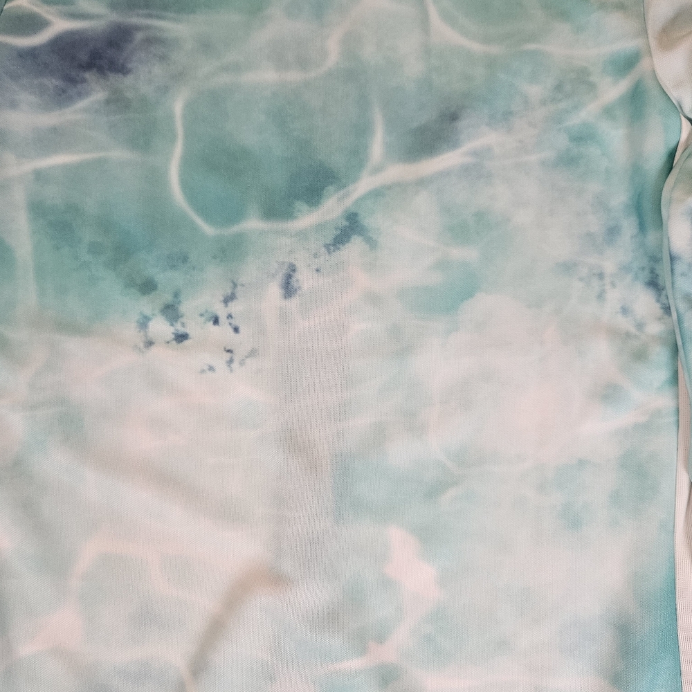 Adidas Womens Windbreaker XS Aqua‎ Tie-Dye Full Zip - Picture 4 of 6